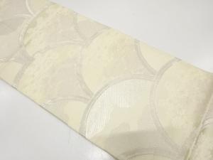 アンティーク　青海波に菊模様織り出し袋帯（材料）